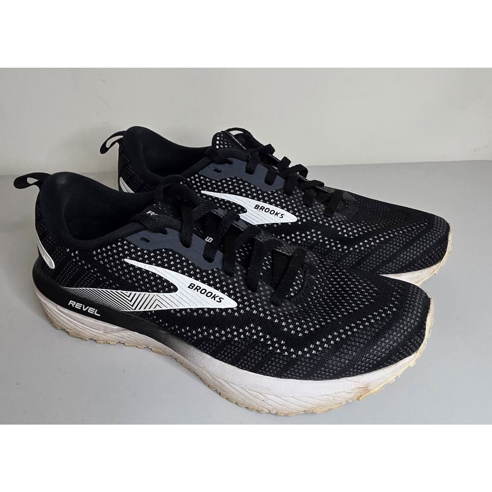 Brooks Revel 6 Running Shoe Womens Size 8.5 Black White - Picture 3 of 7